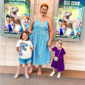 Old Navy Light Blue Striped Dress